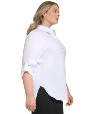 Calvin Klein Plus Size Non Iron Button-Front Shirt