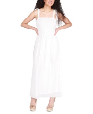 Black Tape - Women's Tied-Strap Smocked Maxi Dress