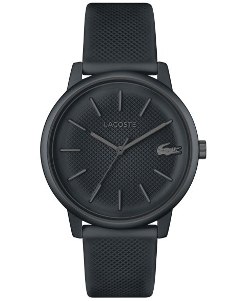 Мужские наручные часы Lacoste L 12.12 Move с тёмно-серым силиконовым ремешком, 42 мм