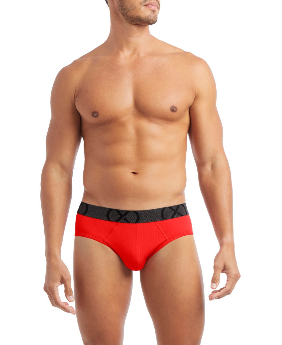 2(x)ist Men's Mesh No Show Performance Brief, Pack of 3 - Electric Blue, Safety Yellow