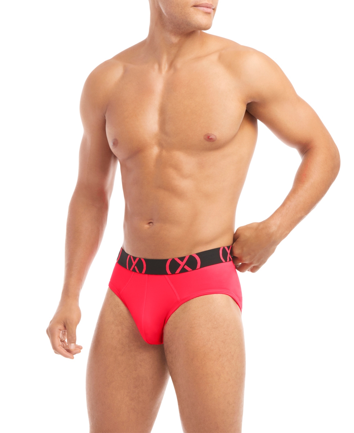 2(x)ist Men's Micro Sport No Show Performance Ready Brief, Pack of 3 - Diva Pink, Electric Green