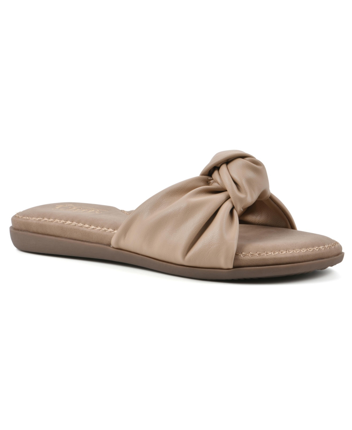Cliffs By White Mountain Fanciful Slide Sandal In Natural/ Smooth