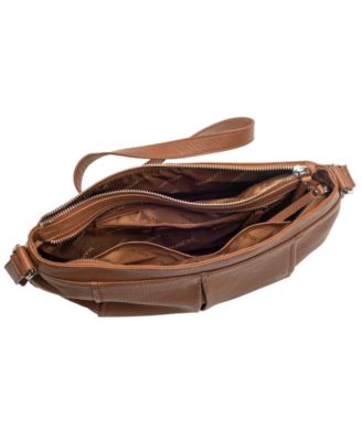 Women's Pebbled Scarlet Crossbody Hobo Bag