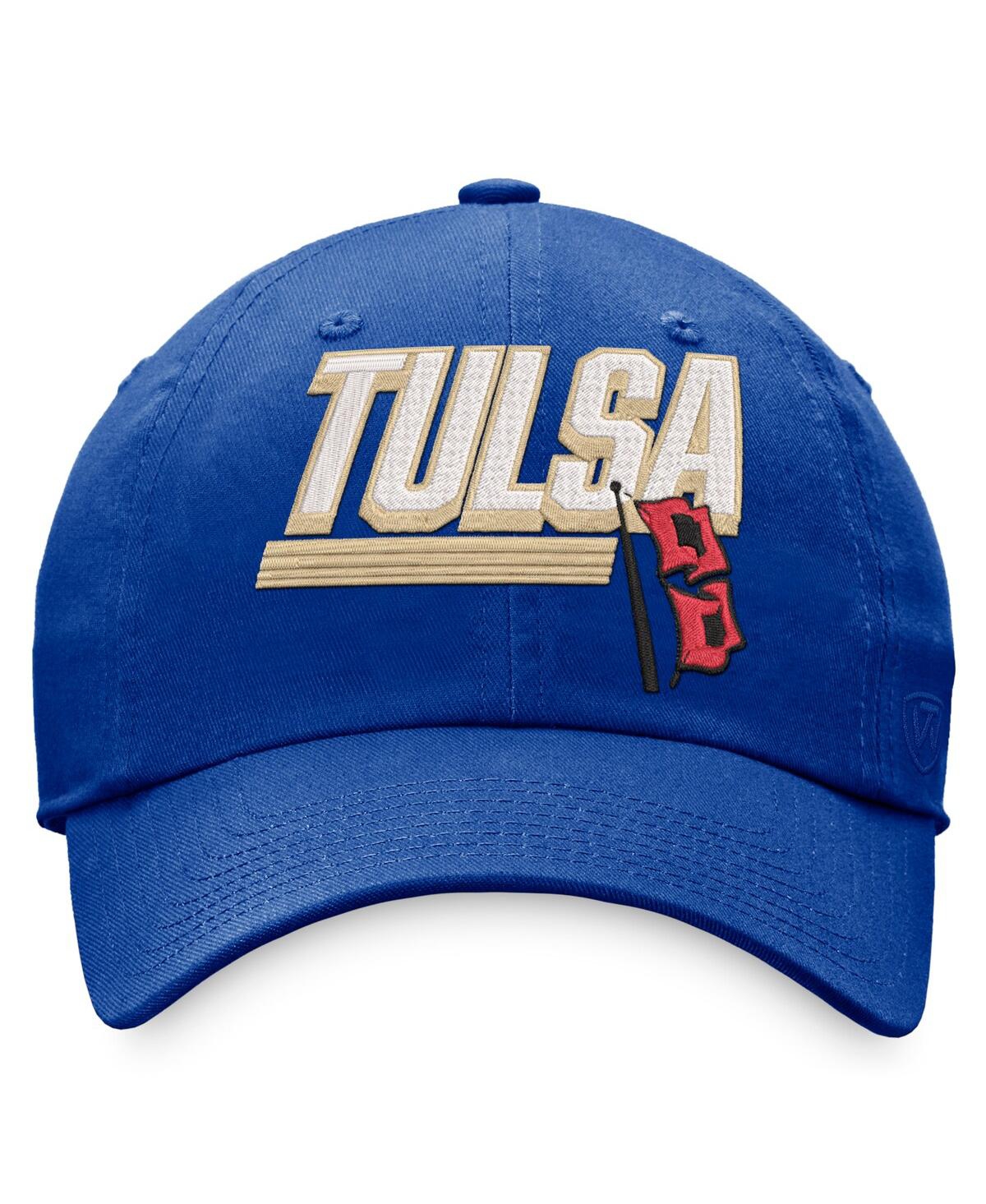 Top Of The World Royal Tulsa Golden Hurricane Slice Adjustable Hat In Royal