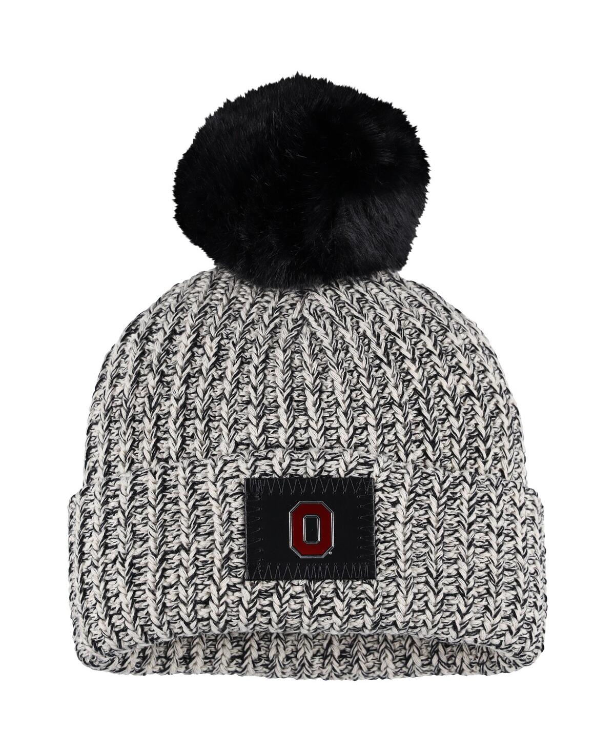 Women's Love Your Melon Gray Ohio State Buckeyes Cuffed Knit Hat with Pom - Gray