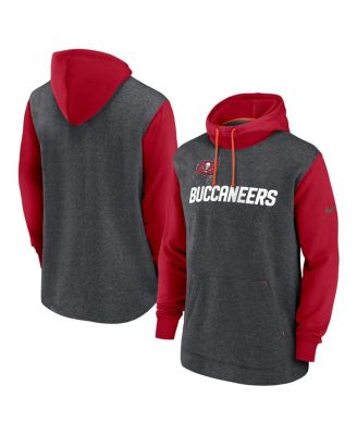 Men's Heathered Charcoal, Red Tampa Bay Buccaneers Surrey Legacy Pullover Hoodie