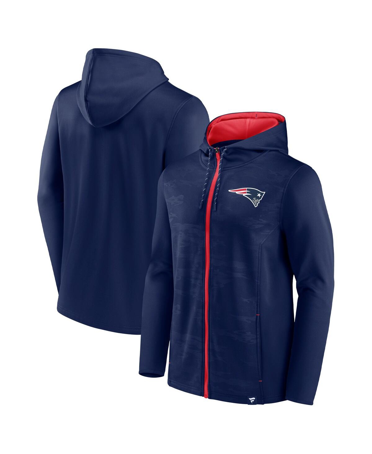 Men's Fanatics Red New England Patriots Ball Carrier Full-Zip Hoodie - Red