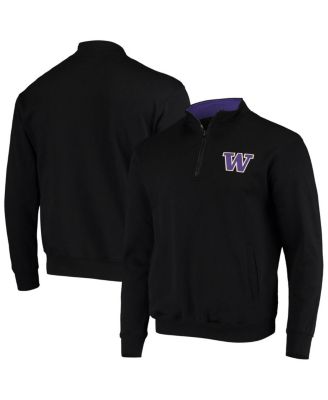 Men's Black Washington Huskies Tortugas Logo Quarter-Zip Jacket
