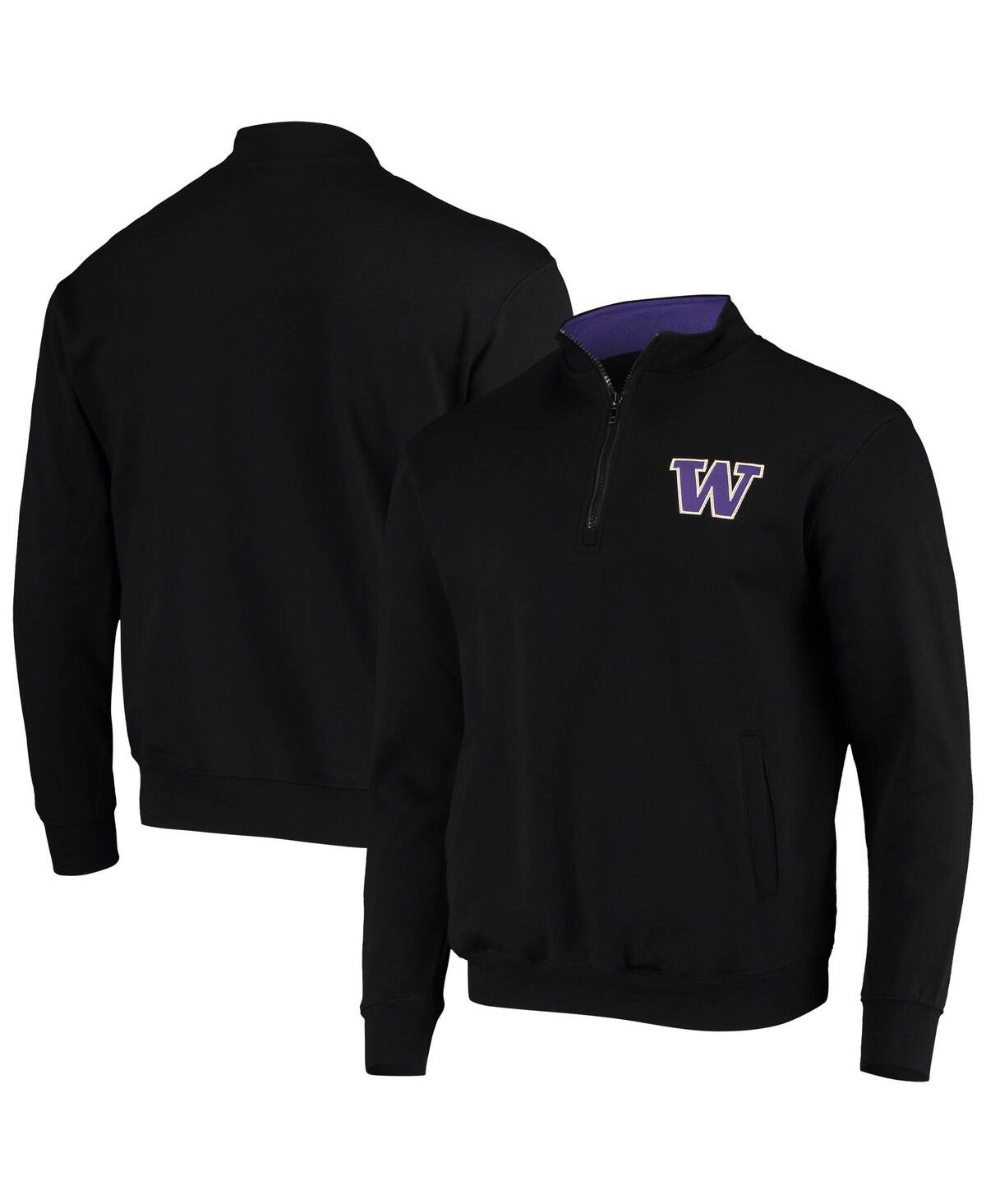 Men's ColosseumWashington Huskies Tortugas Logo Quarter-Zip Jacket - Black