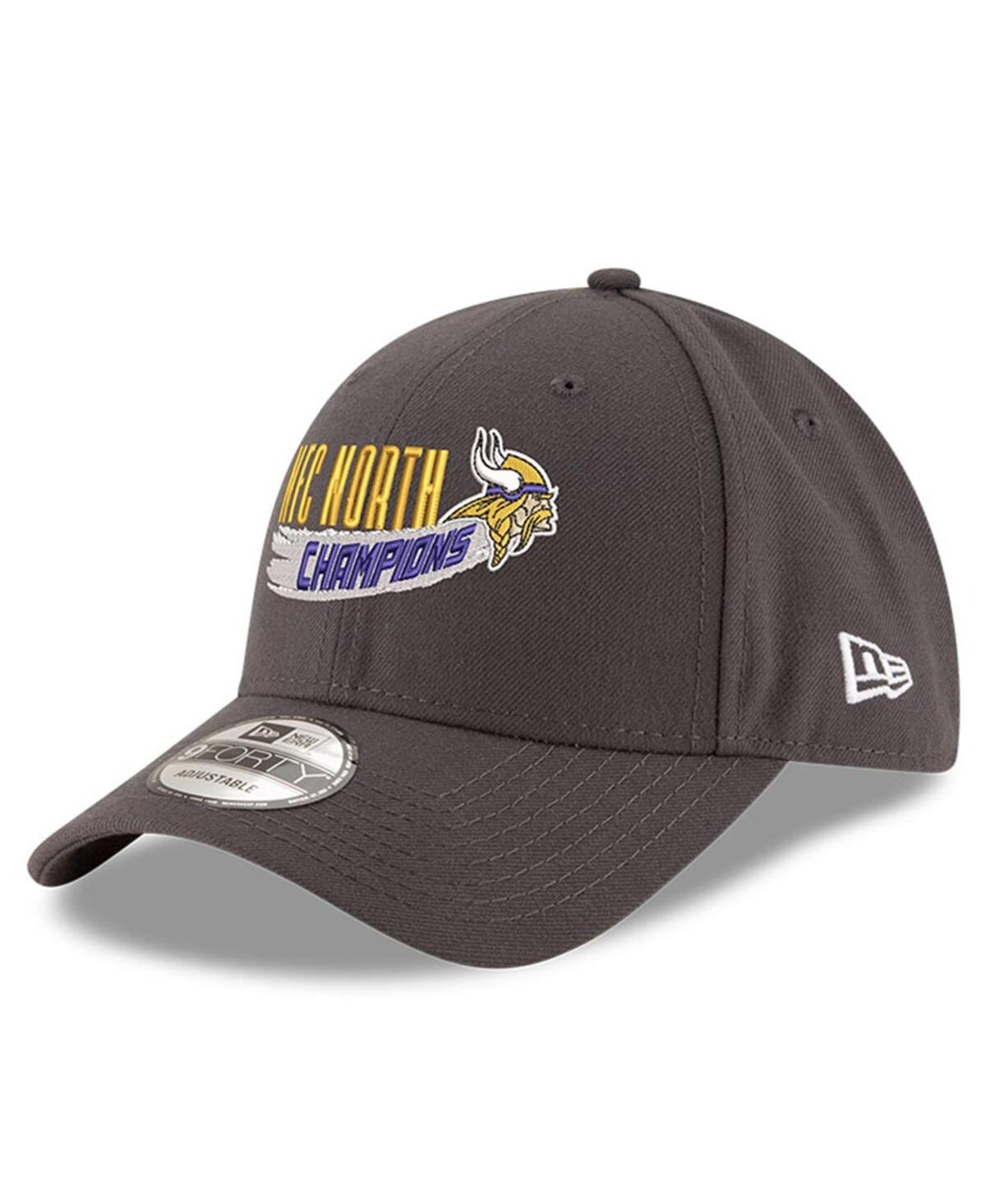 Men's New EraMinnesota Vikings 2022 Nfc North Division Champions 9FORTY Adjustable Hat - Graphite