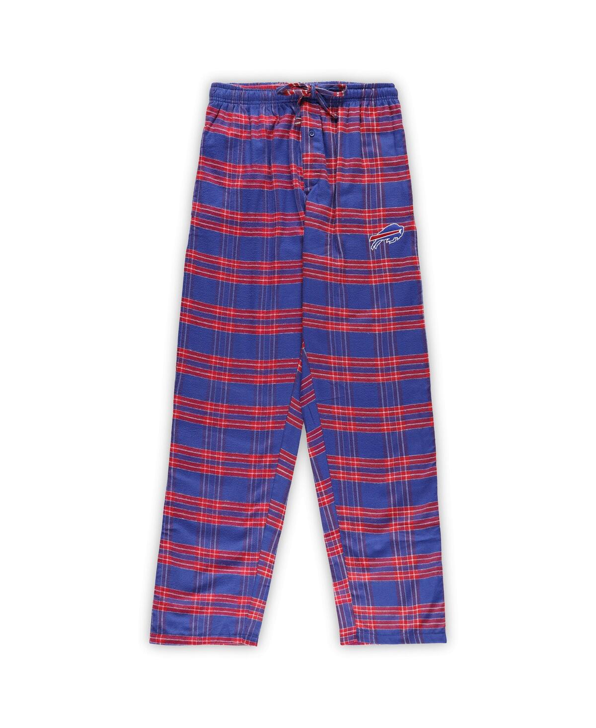 Shop Concepts Sport Men's  Royal, Red Buffalo Bills Big And Tall Flannel Sleep Set In Royal,red