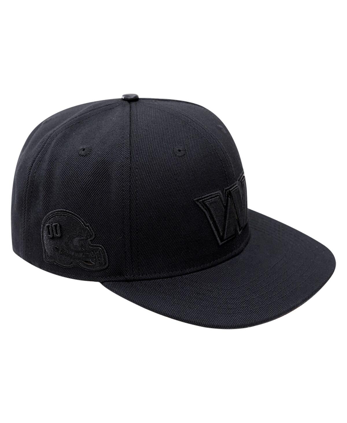 Shop Pro Standard Men's  Washington Commanders Triple Black Snapback Hat