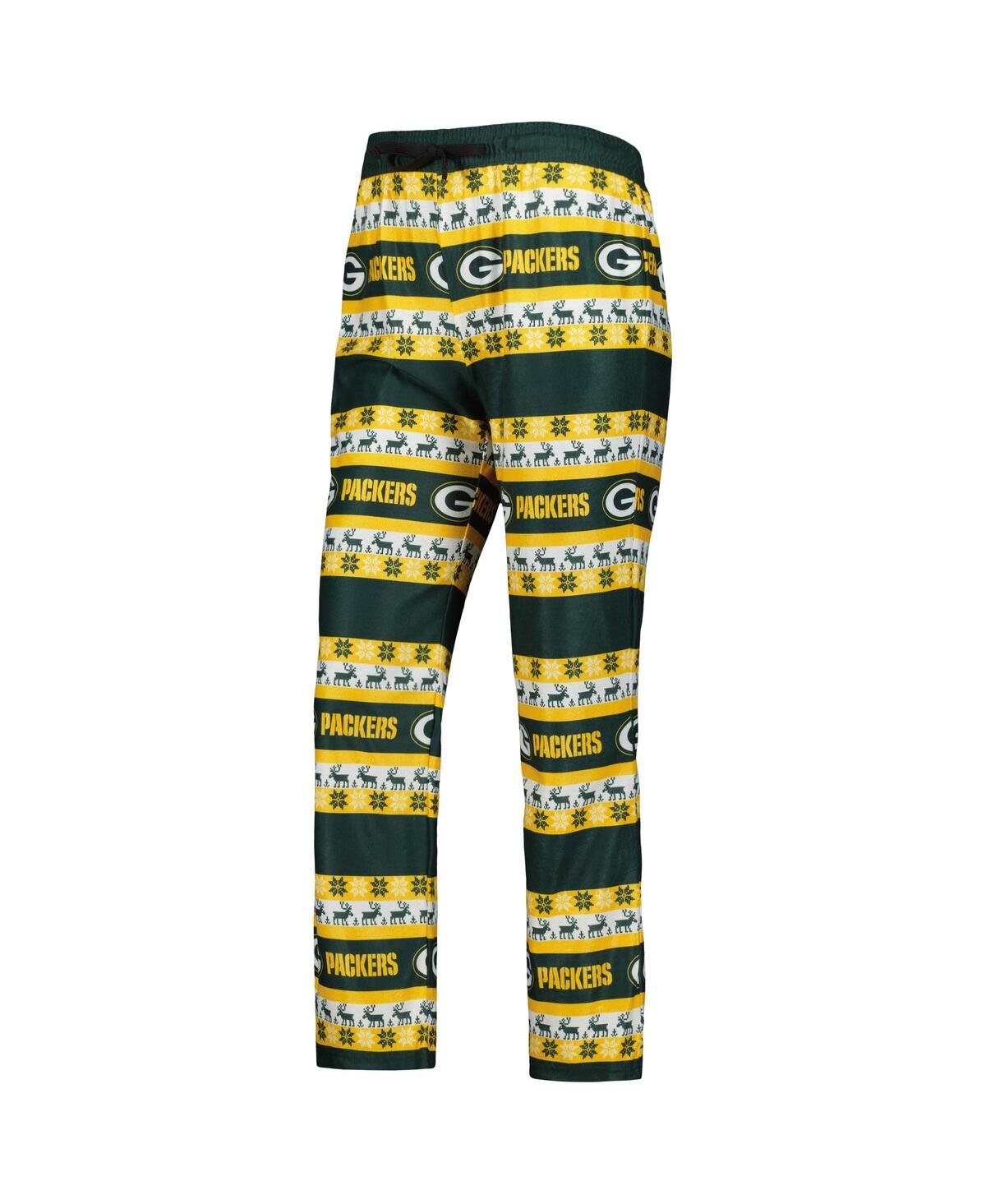 Shop Foco Women's  Green Green Bay Packers Holiday Ugly Pajama Set