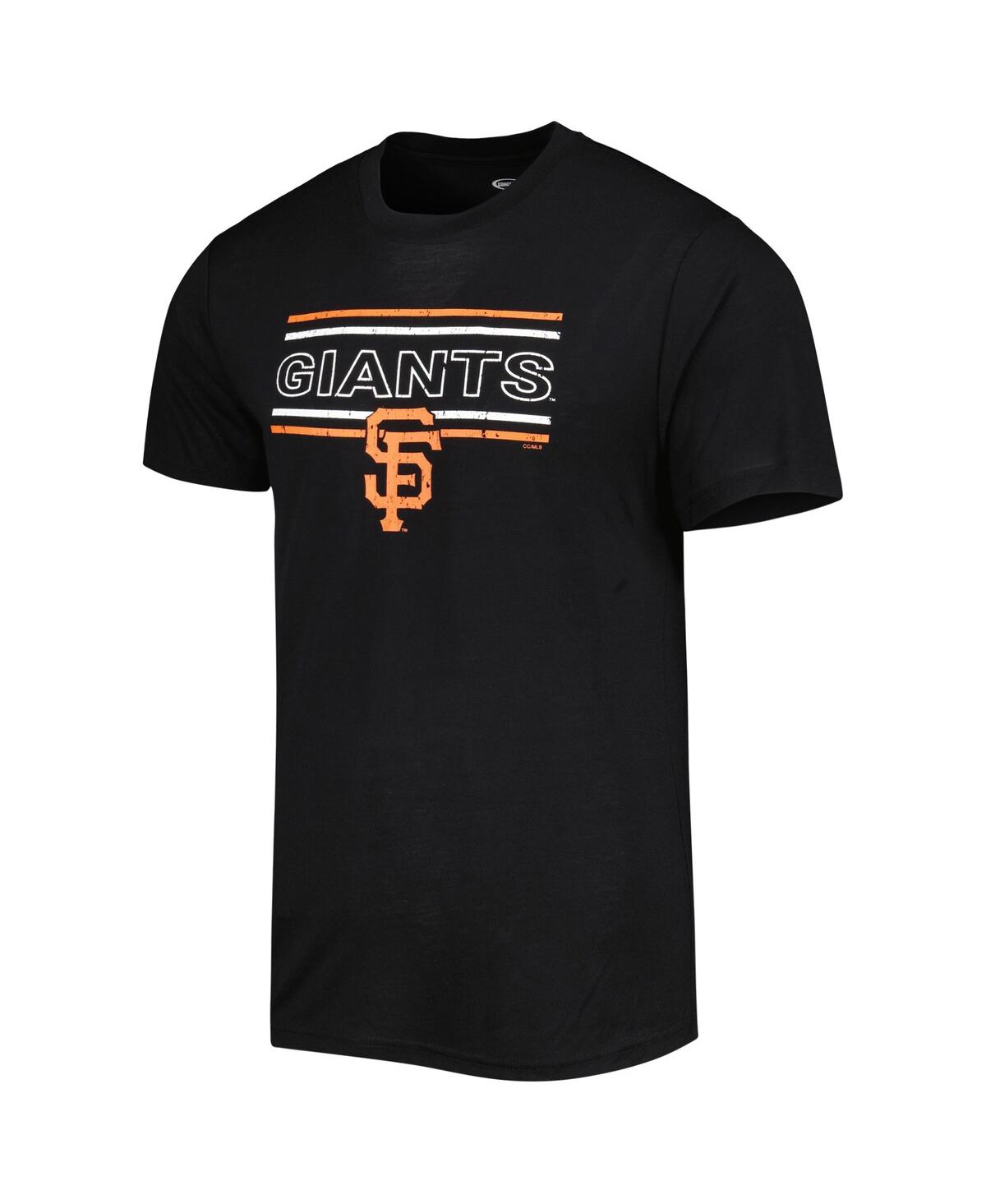 Shop Concepts Sport Men's  Black, Orange San Francisco Giants Badge T-shirt And Pants Sleep Set In Black,orange