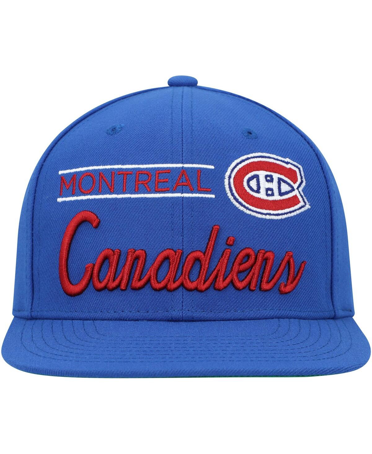 Men's Mitchell & NessMontreal Canadiens Retro Lock Up Snapback Hat - Blue