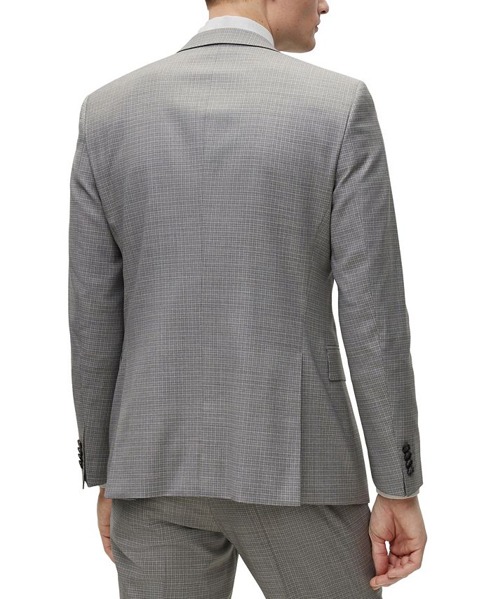 Hugo Boss Men's Slim-Fit Suit in Patterned Stretch Wool - Macy's