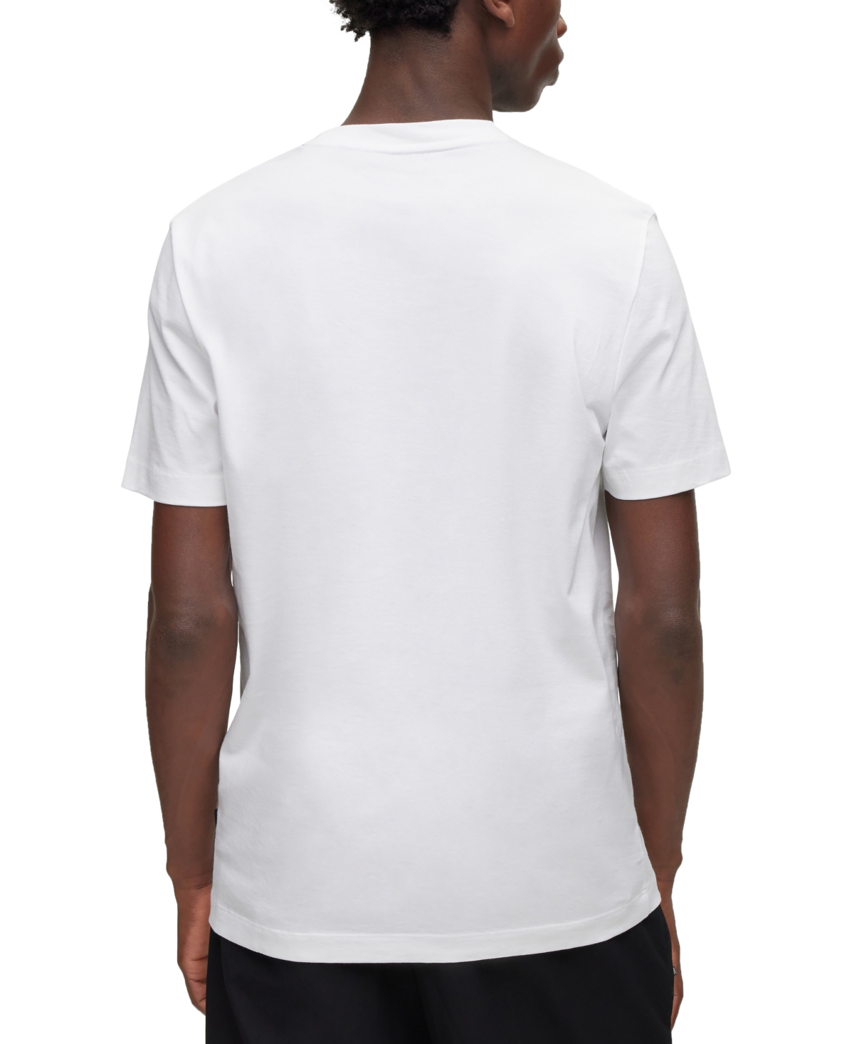 Boss by Hugo Boss Men's Cotton Slim-Fit T-shirt with Tennis-inspired Logo Print