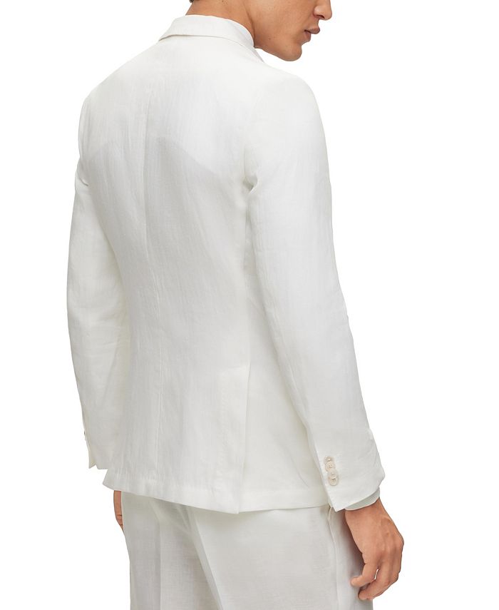 Hugo Boss Men's Slim-Fit Jacket in Linen with Peak Lapels - Macy's