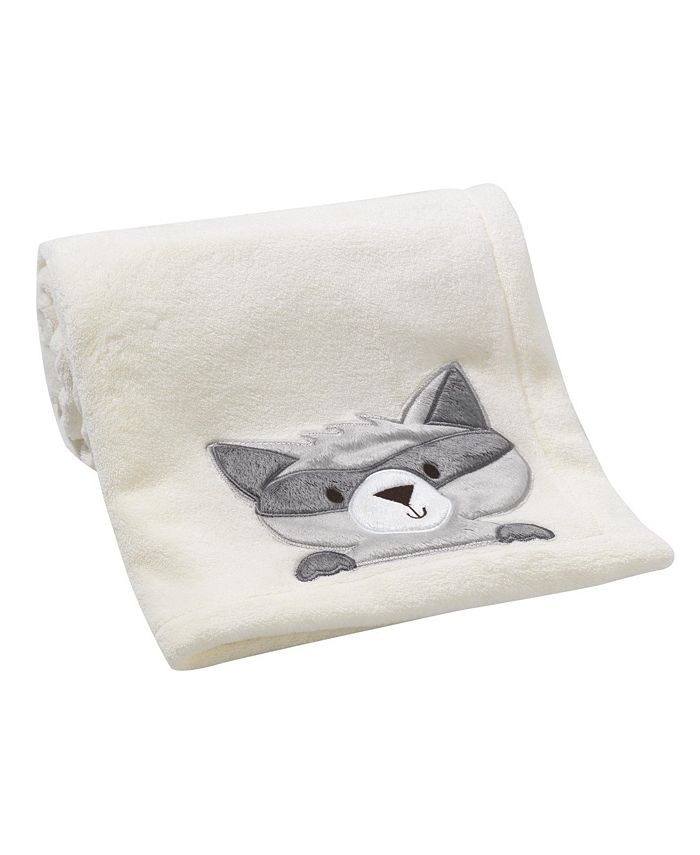 Bedtime Originals Friendly Forest Soft Cream Raccoon Baby Blanket