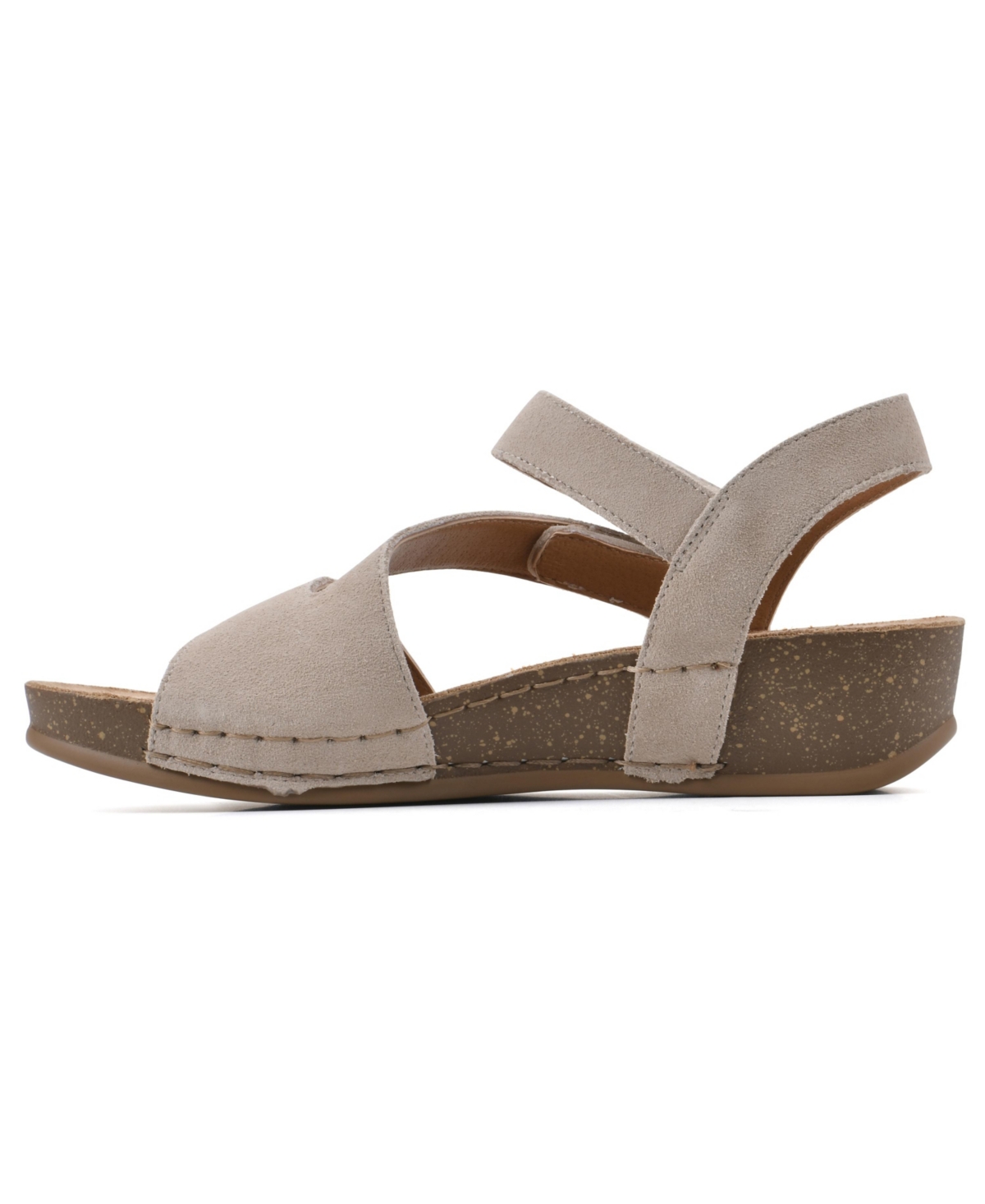 White Mountain Women's Fern Footbed Wedge Sandals - Suede