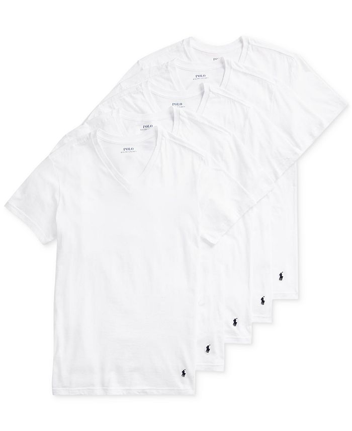 Polo Ralph Lauren - Men's Slim-Fit Classic Cotton V-Neck T-Shirt 3-Pack