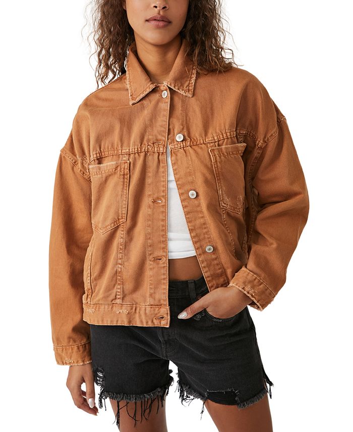 Free People Women's Opal Swing Denim Jacket Macy's