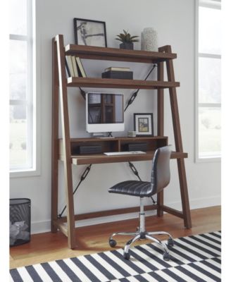 Autumn Flint Oak Home Office Ladder Desk