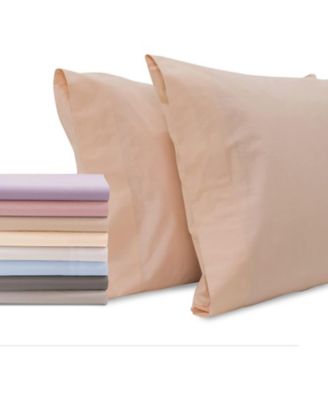 100% Premium Cotton Pillow Cases - Soft and Breatheable - Open Enclosure - Queen - Pink