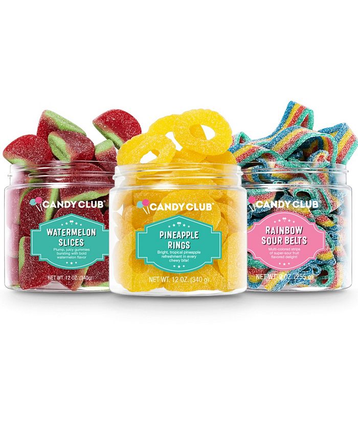 Candy Club Snazzy Sours 3 Piece Candy Gift Set Macy's