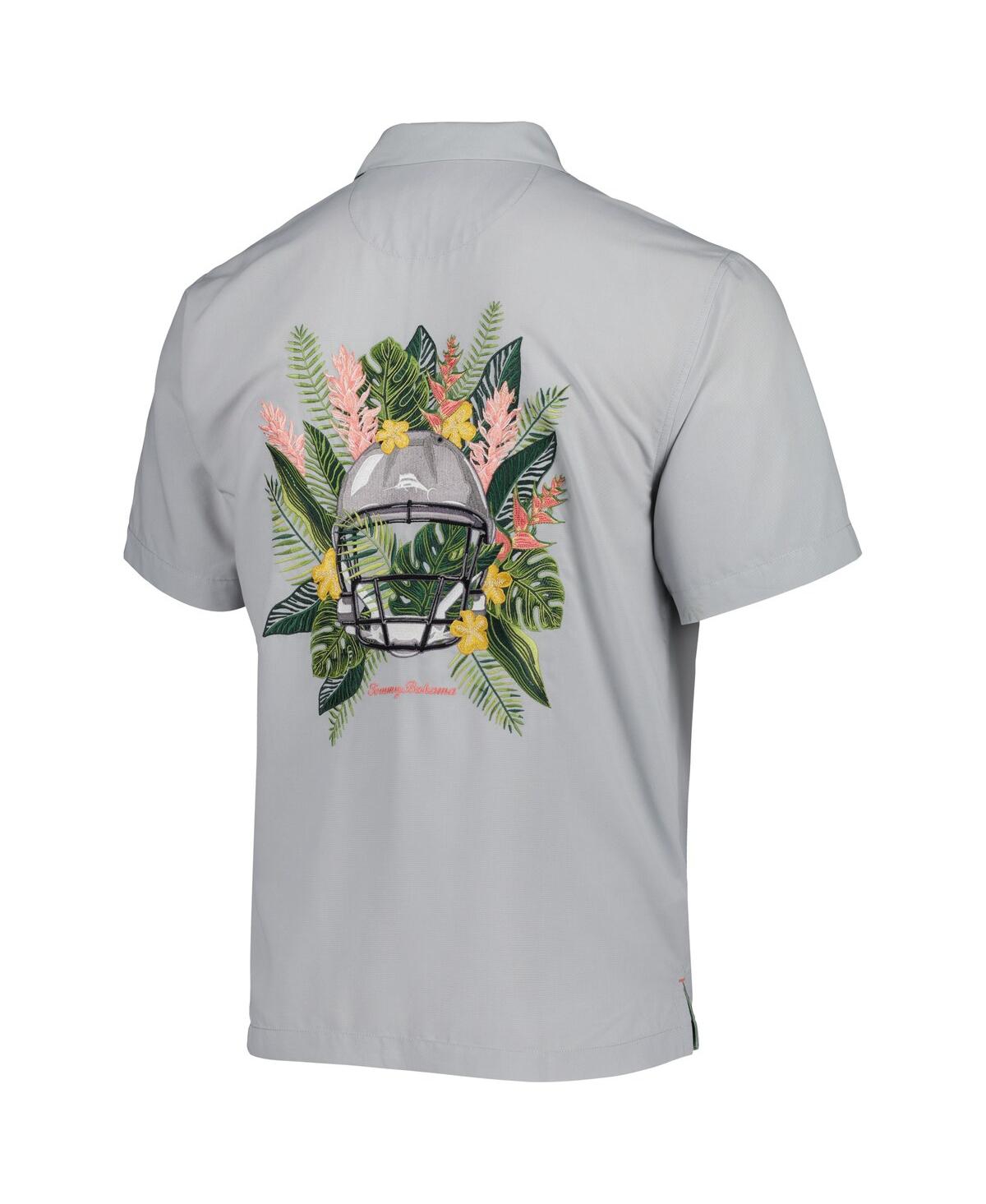 Shop Tommy Bahama Men's  Gray New Orleans Saints Coconut Point Frondly Fan Camp Islandzone Button-up Shirt