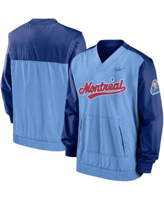 Men's Royal, Light Blue Montreal Expos Cooperstown Collection V-Neck Pullover