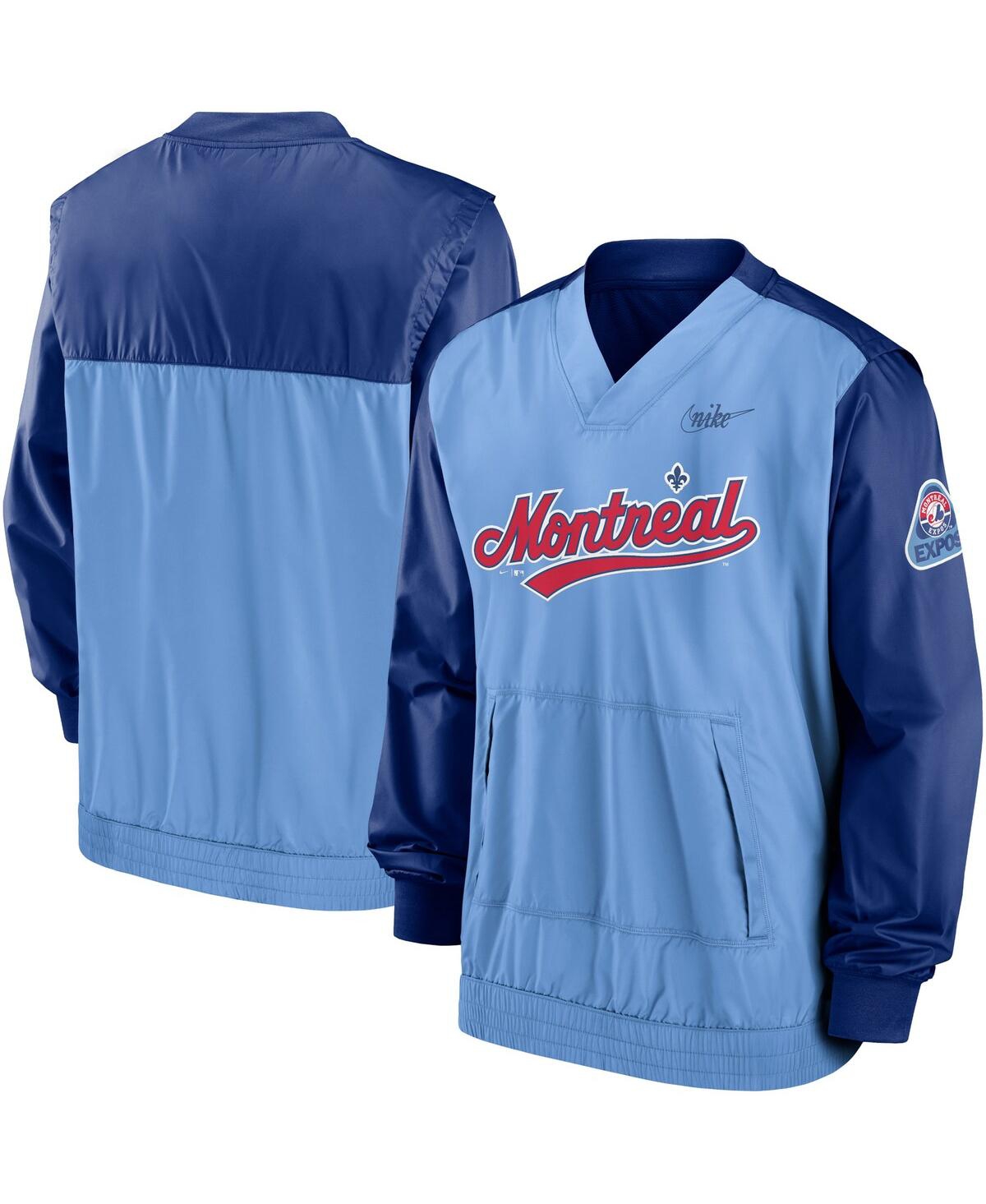 Men's Nike Light Blue Montreal Expos Cooperstown Collection V-Neck Pullover - Light Blue
