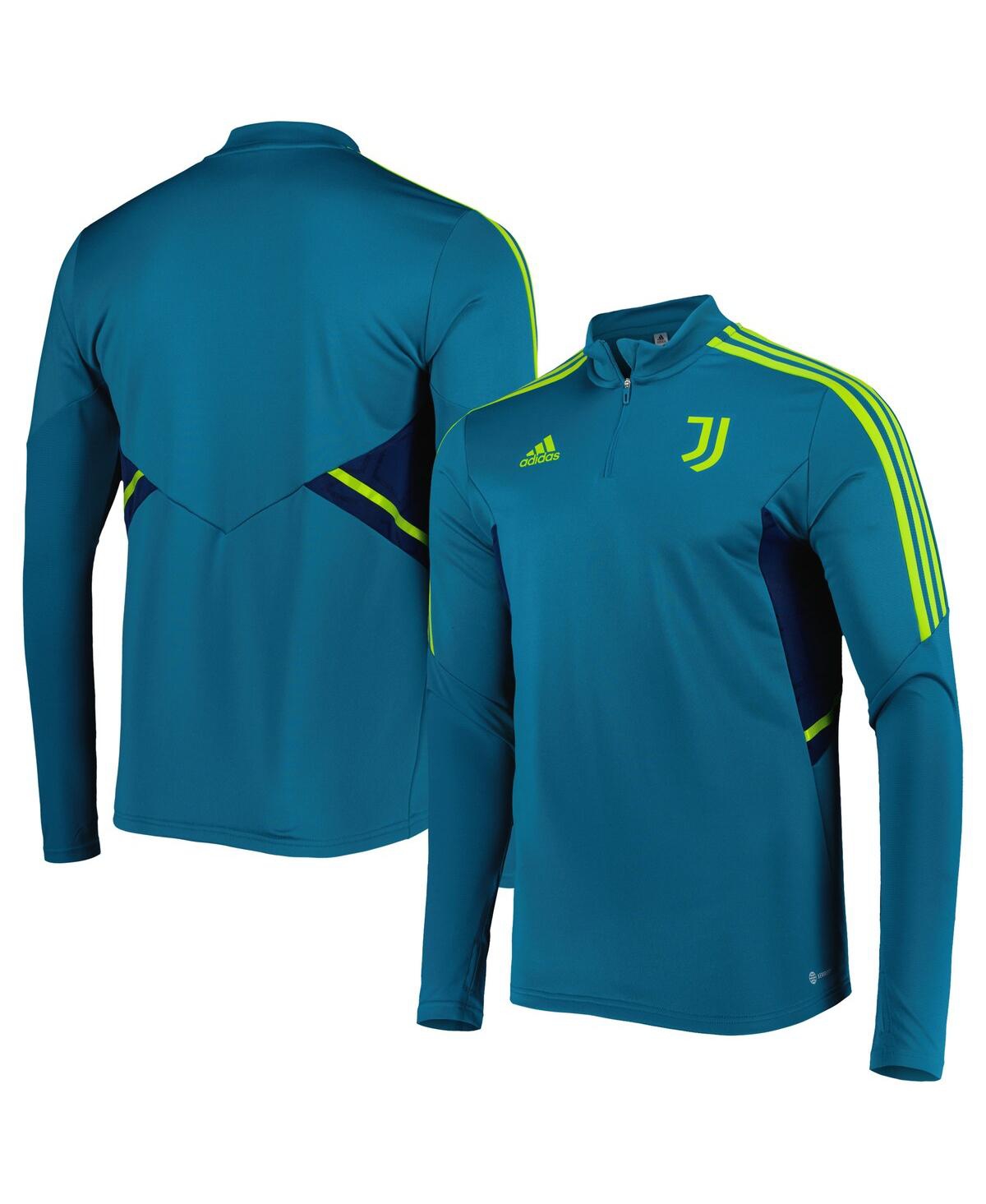 Men's adidasJuventus Team Training Aeroready Quarter-Zip Top - Teal