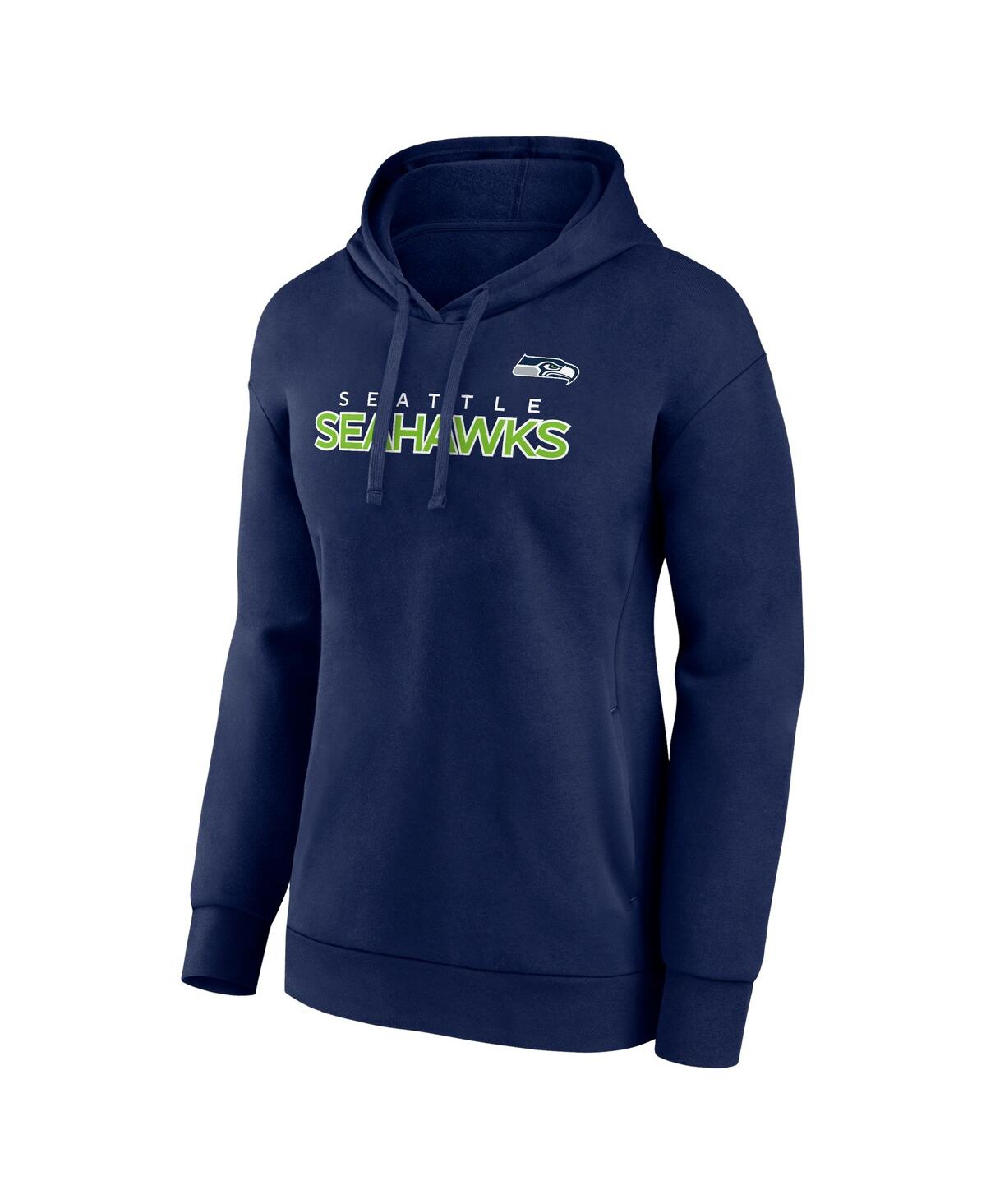 Fanatics Branded College Navy Seattle Seahawks Checklist Crossover V-neck Pullover Hoodie In Navy