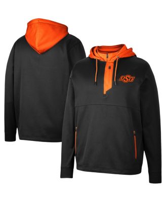 Men's Black Oklahoma State Cowboys Luge 3.0 Quarter-Zip Hoodie