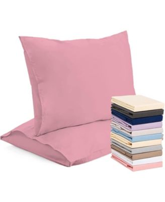 100% Premium Cotton Pillow Cases - Soft and Breatheable - Envelope Enclosure - King - Pink