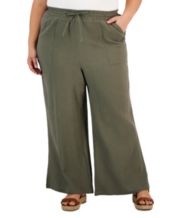 Macys plus size 2024 wide leg pants