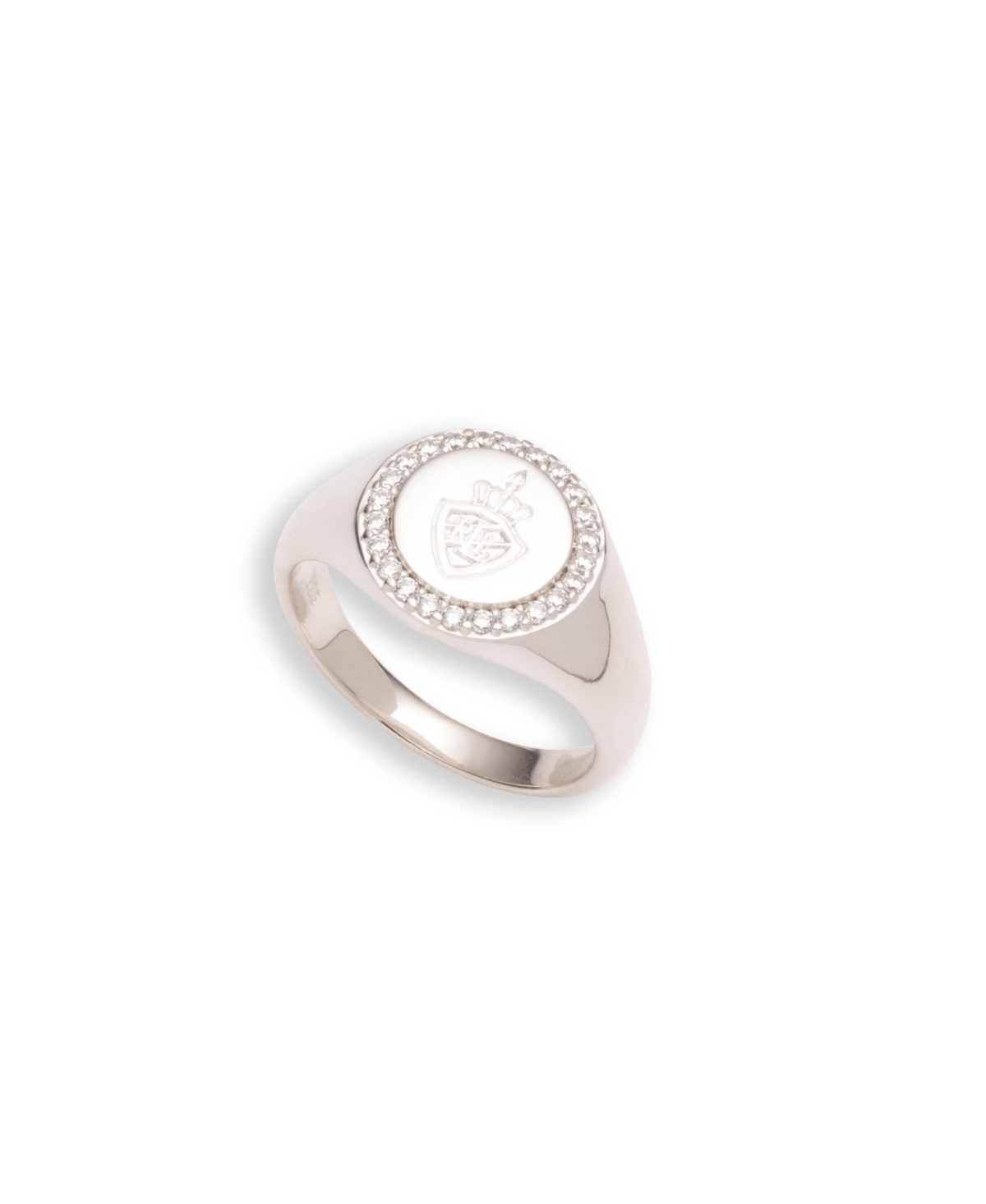 Lauren Ralph Lauren Cubic Zirconia Shield Ring In Sterling Silver