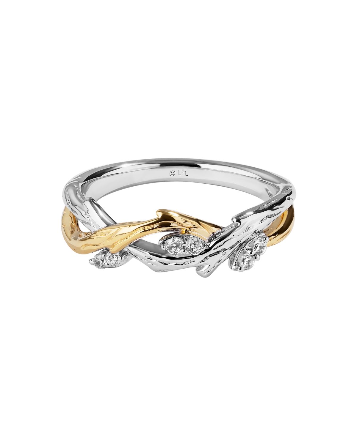 The Dagobah Diamond Ring (1/10 ct. t.w.) in Two-Tone Silver and 10K Yellow Gold - Two Tone
