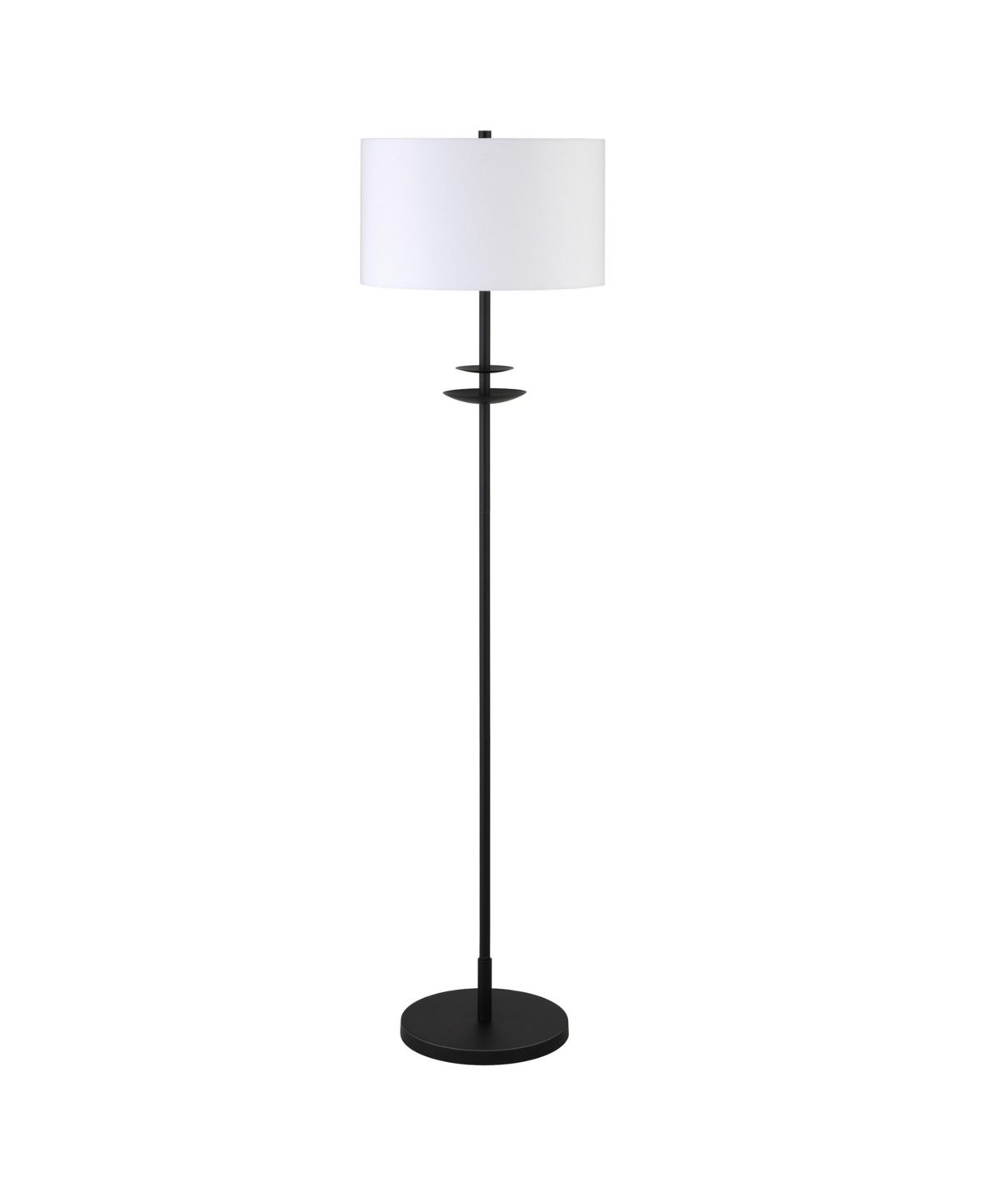 Hudson & Canal Avery 63" Tall Floor Lamp With Fabric Shade In Blackened Bronze