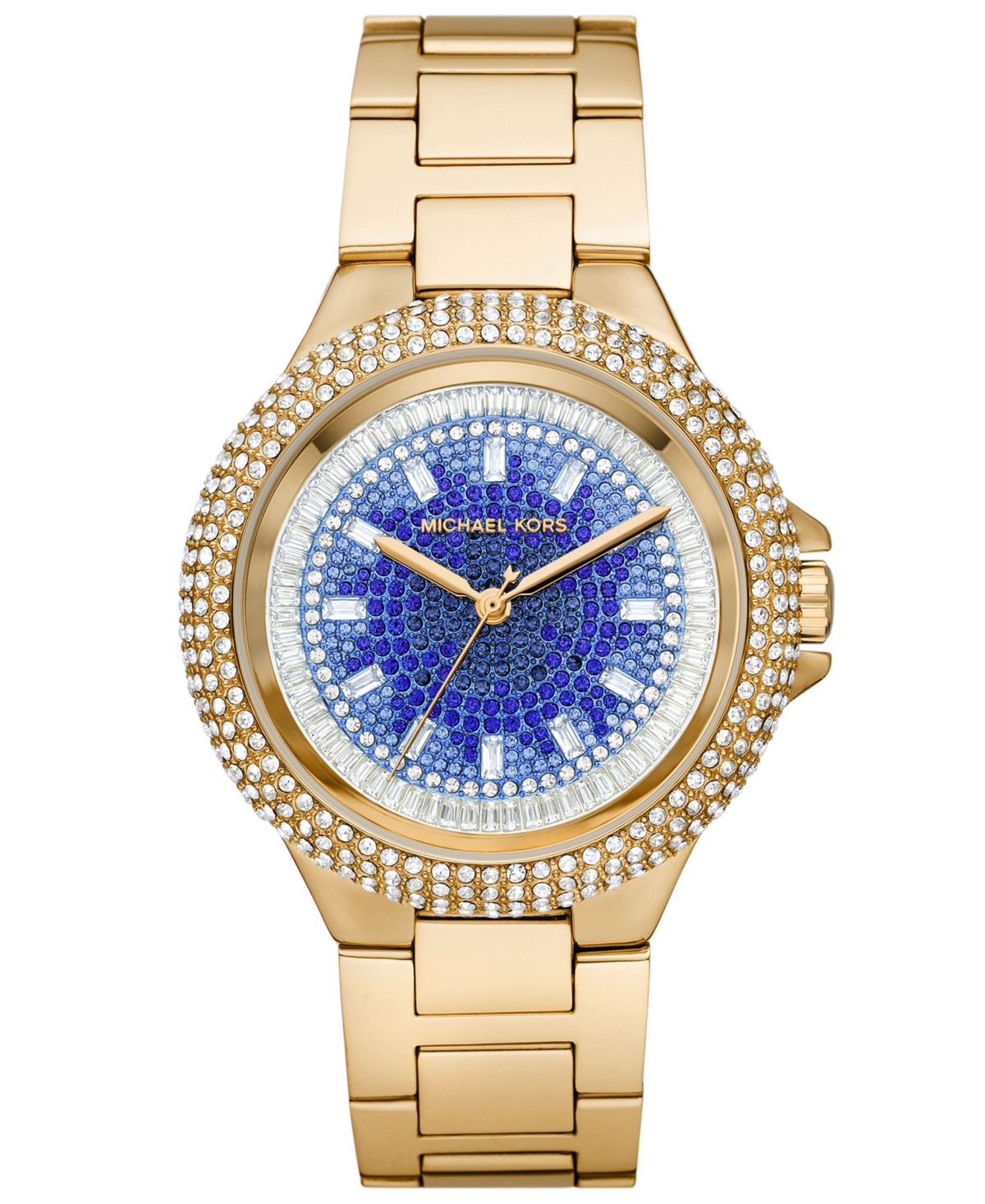 Shop Michael Kors Women's Camille Three-hand Gold-tone Stainless Steel Watch 43mm