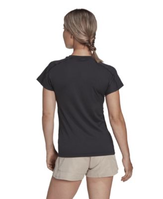Women's Training Moisture-Wicking Logo V-Neck T-Shirt