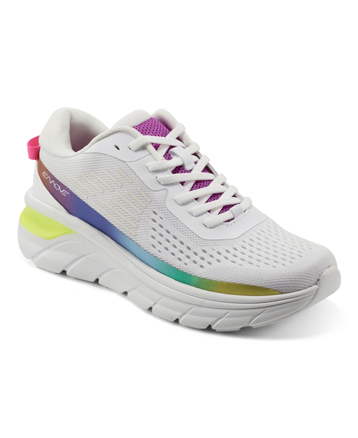 Shop Easy Spirit Women's Mel Emove Walking Shoes In White,rainbow