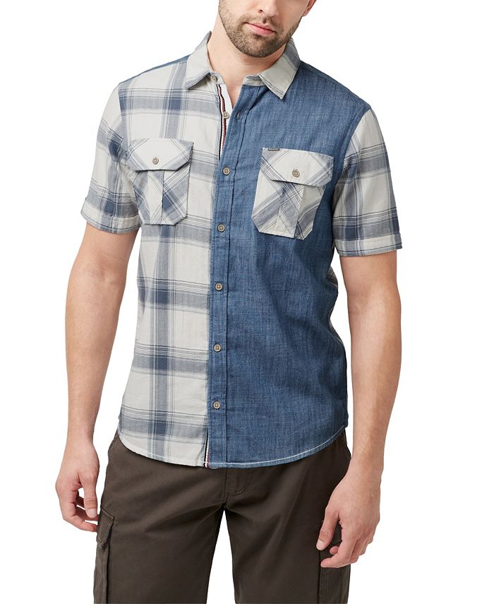 Buffalo David Bitton Men's Short Sleeves Sage Shirt - Macy's