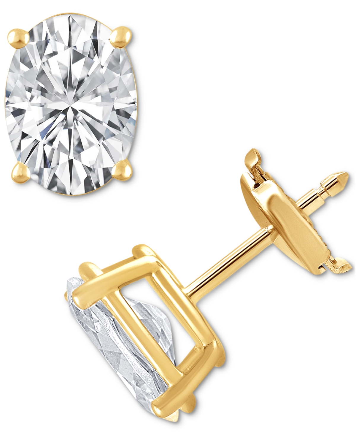 Badgley Mischka Certified Lab Grown Diamond Oval Stud Earrings (5 Ct. T.w.) In 14k Gold In Yellow Gold