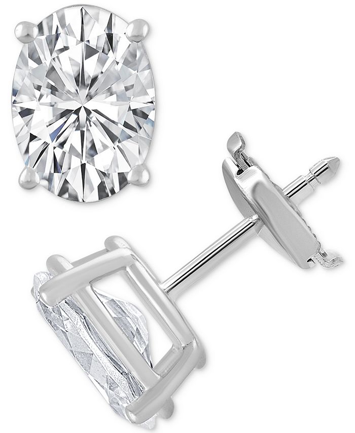 Badgley Mischka Certified Lab Grown Diamond Oval Stud Earrings (3 ct. t ...