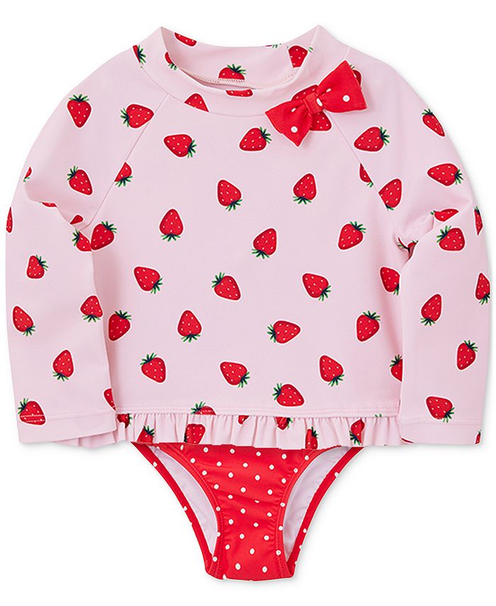 Little Me Baby Girls Long Sleeve Rash Guard Swimsuit, 2 Piece Set Macy's