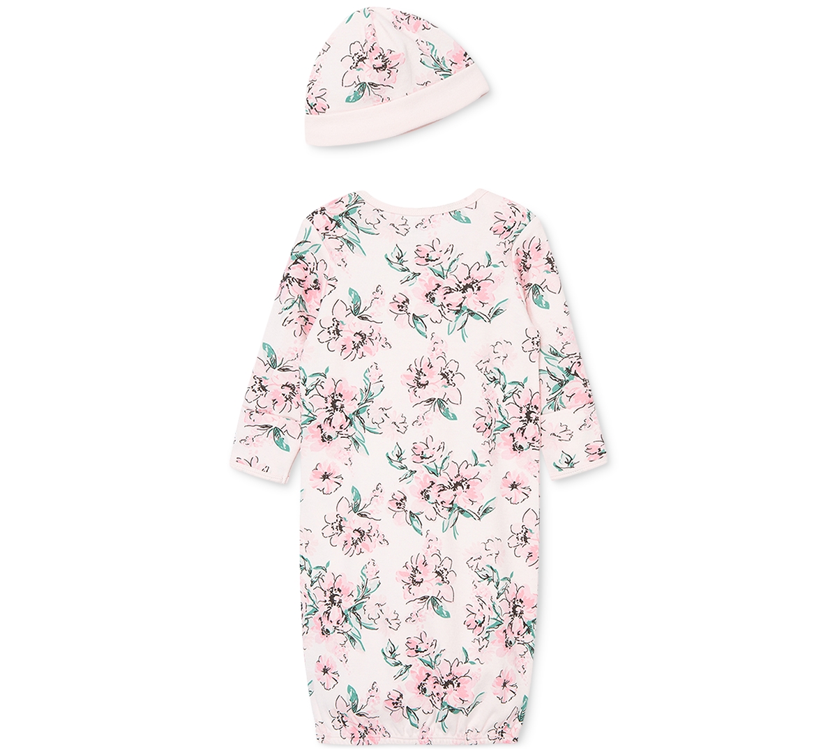 Little Me Baby Girls Sleep Gown and Hat Set, 2 Piece Set