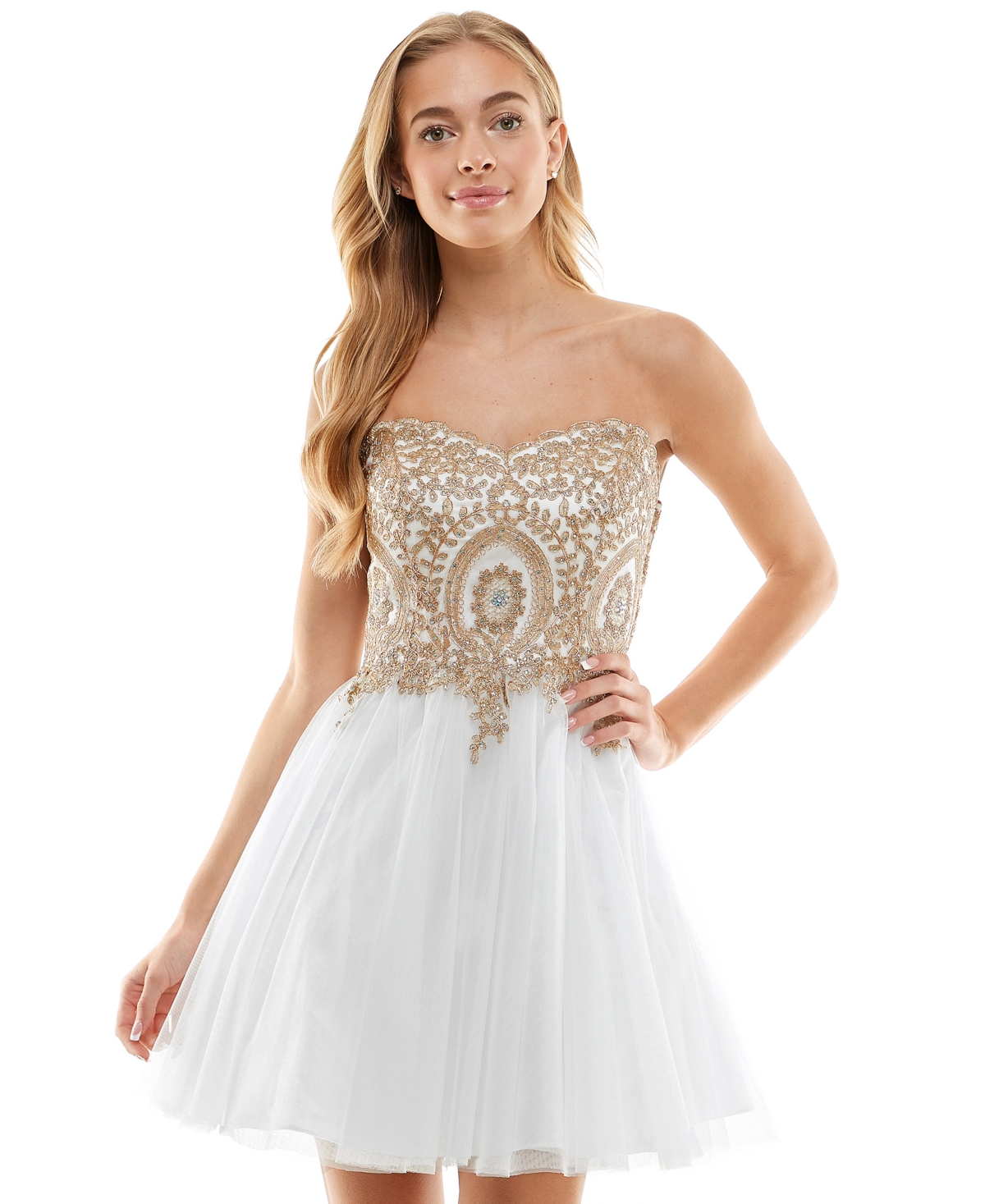 Say Yes To The Prom Juniors Embellished Corset Dress Created For