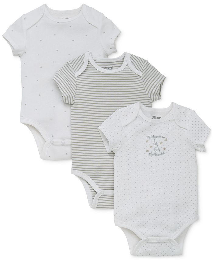 Little Me Baby Boys or Baby Girls Welcome To The World Bodysuits, Pack ...
